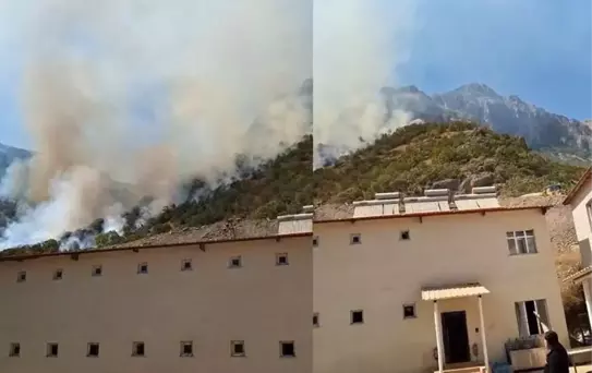 Hakkari'de Makilik Alanda Yangın