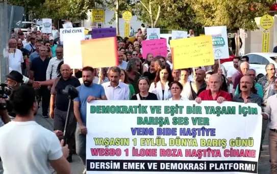 Tunceli'de Dünya Barış Günü Yürüyüşü