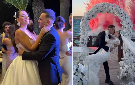 Survivor yarışmacısı Kardeniz Kılıç aylarca yüzünü gizlediği aşkıyla nikâh masasına oturdu