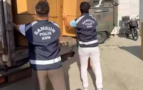 Samsun'da 3.78 Milyon Kaçak Makaron Ele Geçirildi