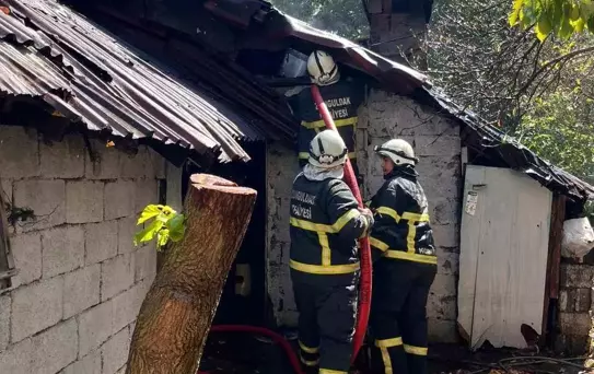 Zonguldak'ta Barakada Yangın Çıktı