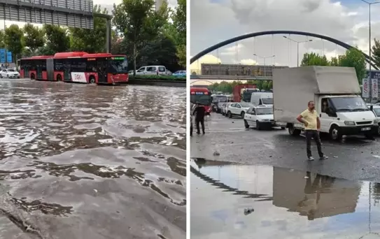 Ankara'da sağanak yağış hayatı felç etti! Yollar göle döndü