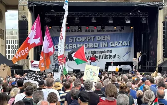 Berlin'de Gazze için Gösteri