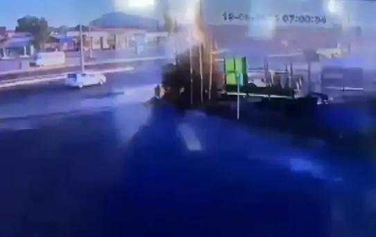 Aksaray'da Kaza Güvenlik Kamerasında