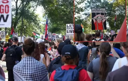 Netanyahu'ya ABD'de protesto şoku! Binlerce kişi sokağa çıktı