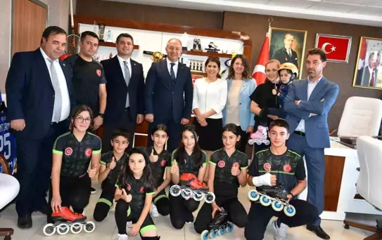 Speed Skating spor kulübü yönetiminden Çakmur'a ziyaret