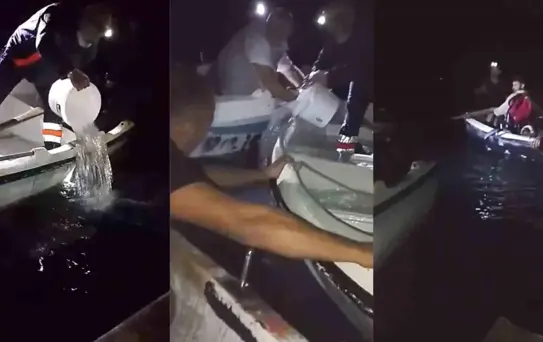 Mezitli'de Balıkçı Teknesi Alabora Oldu