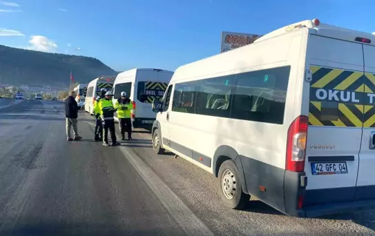 Bozkır'da Okul Servislerine Denetim