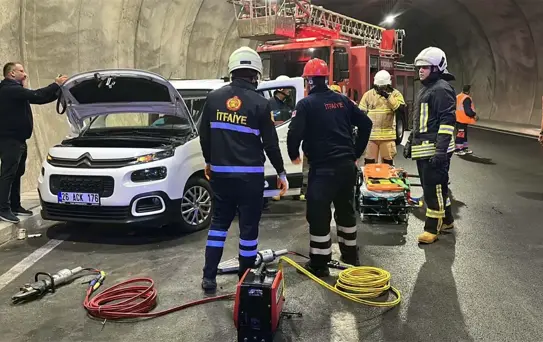 Troya Tüneli'nde Trafik Kazası Tatbikatı