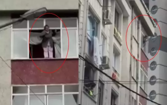 Deprem sonrası büyük panik! Cama çıkarak dakikalarca çığlık attı