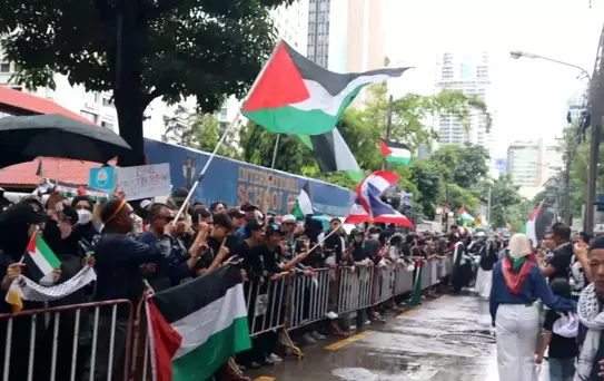 Bangkok'ta Filistin Destek Gösterisi