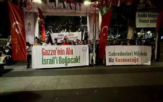 Trabzon'da İsrail'in Gazze'ye saldırıları protesto edildi