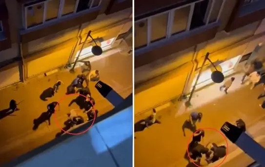 Aralarında aldıkları adamı acımadan dövdüler! O anlar kameralarda