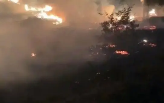 Elazığ'da Otluk Alanda Yangın