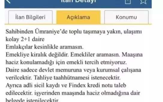Emekliye Kiralık Değil İbaresi Kaldırıldı
