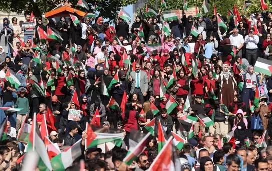 Sivas, Niğde, Nevşehir ve Yozgat'ta, Filistin'e destek yürüyüşü düzenlendi