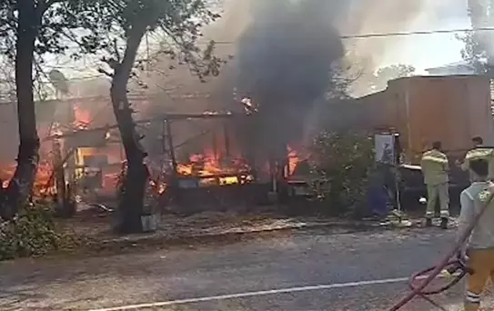 Antalya Kemer'de Gözlemeci Barakasındaki Yangın Paniğe Neden Oldu