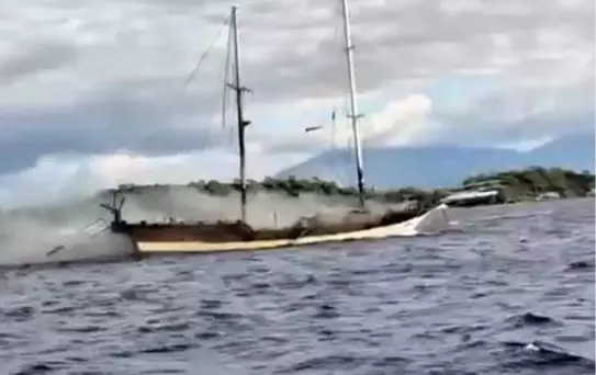 Göcek'te Gulet Tekne Yangını