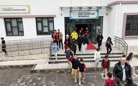 Karabük'teki okullarda eş zamanlı deprem tatbikatı