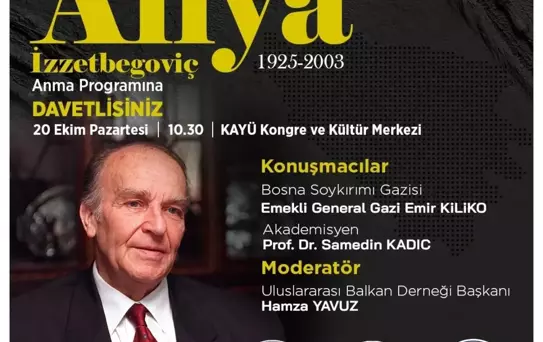 Talas Belediyesi'nden Aliya İzzetbegoviç Anma Programı