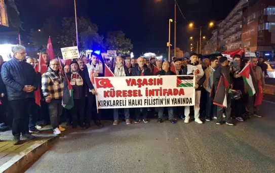 Kırklareli'nde Gazze İçin Destek Yürüyüşü
