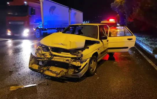 Tekkeköy'de Otomobil Kazası