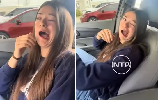 Genç kadının bir anda ağzı kaymaya başladı! Tek bir nedeni var