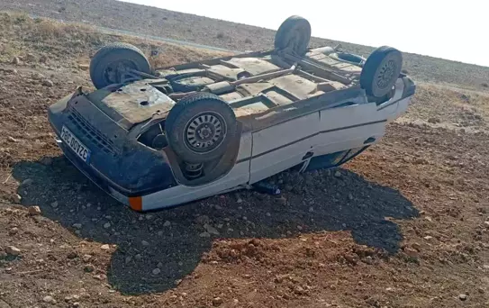 Harran'da Takla Atan Araçta Sürücü Yaralandı