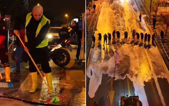 Görüntüye tepki yağıyor: Barajlar alarm verirken Ümraniye Belediyesi şov peşinde