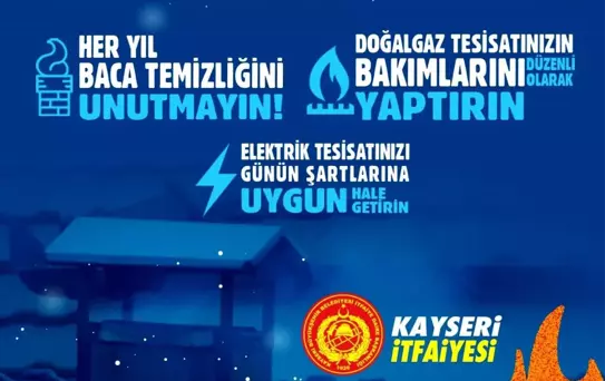 Kayseri İtfaiyesinden Kış Öncesi Soba ve Baca Uyarısı