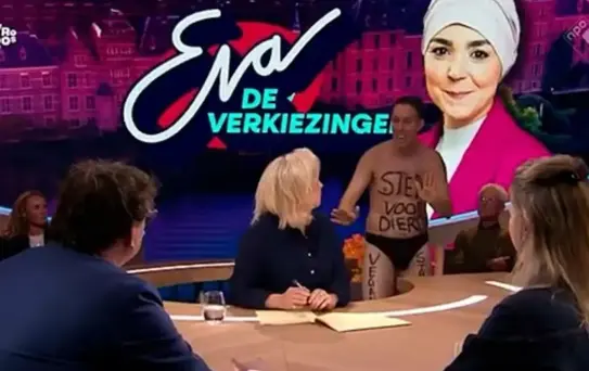 Seçim adayı, vegan protestocu sanılarak canlı yayından kovuldu