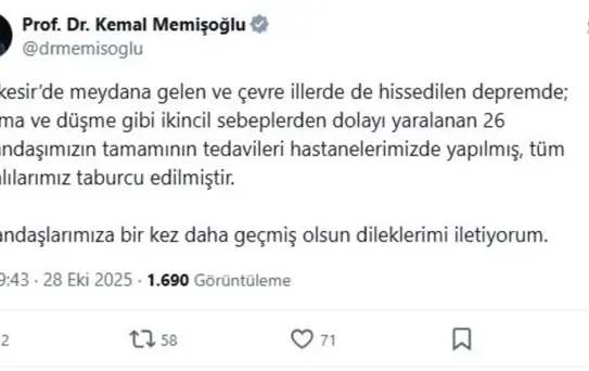 Sındırgı Depreminde 26 Yaralı Taburcu Edildi