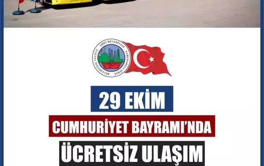 Siirt'te 29 Ekim Cumhuriyet Bayramı'nda Toplu Ulaşım Ücretsiz