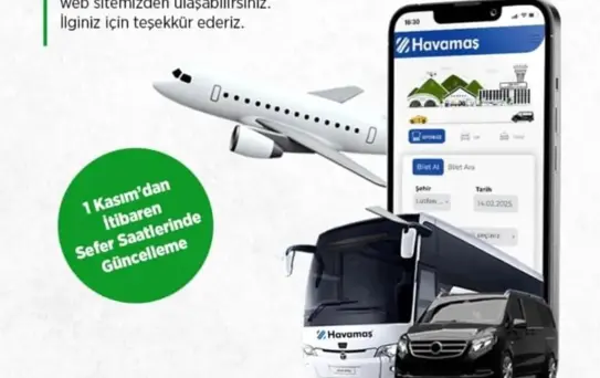 Havamaş Sefer Saatlerinde Güncelleme!