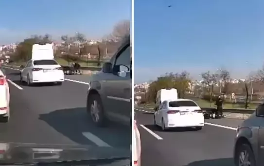 Trafikte dehşet! Tartıştığı motosikletliyi öldürmeye kalktı