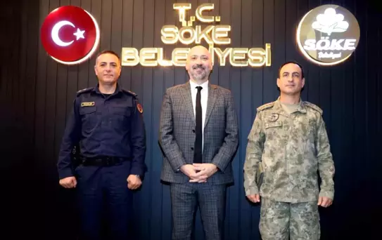 Söke Garnizon ve Jandarma Komutanlarından Belediye Başkanına Ziyaret