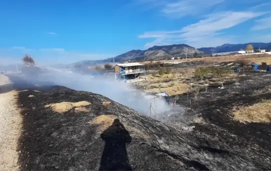 Bucak'ta Ot Yangını Söndürüldü