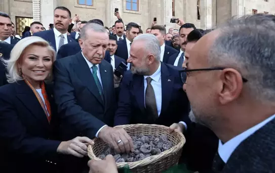 Başkan Pehlivan'dan Cumhurbaşkanı Erdoğan'a incir ikramı