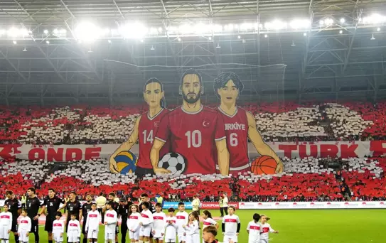 Kocaelispor taraftarının milli maçta yaptığı koreografiye ödül