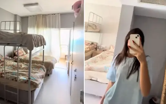 Kaldığı yurdun manzarasını paylaştı, görenler gözlerine inanamadı