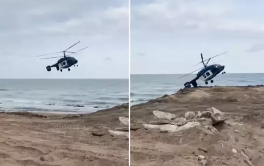 4 kişinin hayatını kaybettiği helikopter kazası kamerada