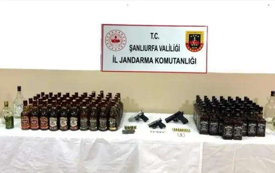 Haliliye'de Kaçak İçki ve Silah Operasyonu