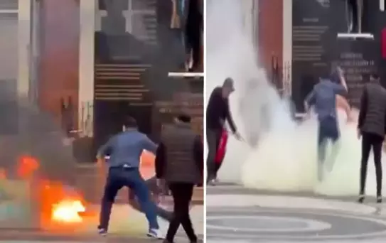 Zonguldak'ta psikolojik sorunları olduğu iddia edilen şahıs kaymakamlık önünde kendini yaktı