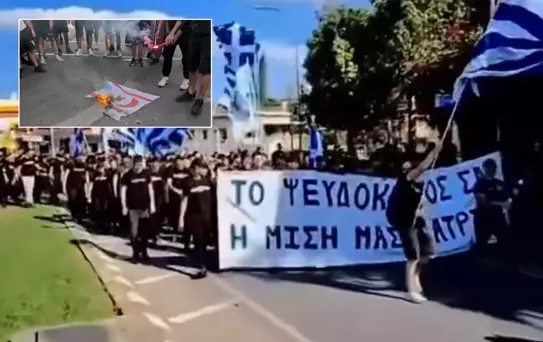 Rumlardan sınırda bayrak yakma provokasyonu! KKTC'den sert tepki