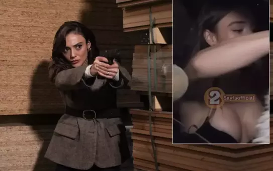 Teşkilat dizisinin Hilal'i Rabia Soytürk, zoom yapan muhabirin kurbanı oldu