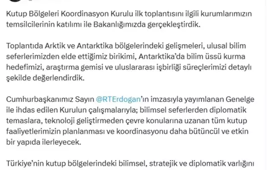 Bakan Kacır: Türkiye'nin kutuplardaki varlığını güçlendireceğiz