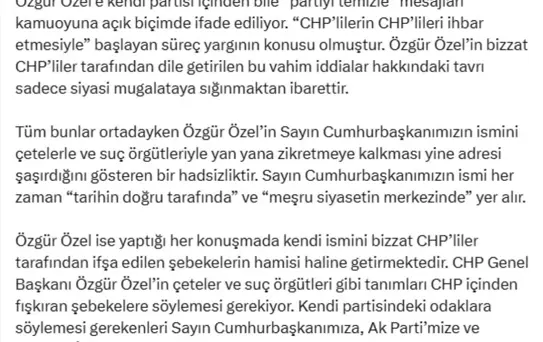 Ömer Çelik'ten Özgür Özel'e Tepki