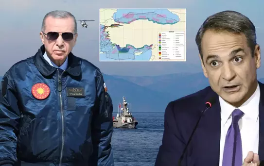 Türkiye'den Yunanistan'a MEB resti! Haritayı güncellediler, tepki sert oldu