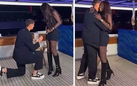 Fonda çalan şarkı olay oldu! Milli futbolcudan sürpriz evlilik teklifi