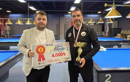 3. Arslantepe 3 Bant Bilardo Turnuvası Sonuçlandı
